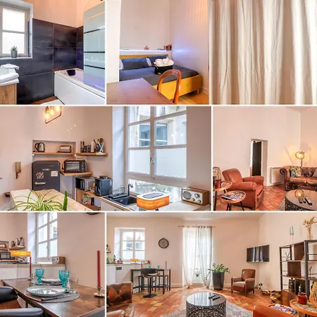 Daire Le Vintage, Appart,hotel Particulier, Centre Maisoncarreeconciergerie